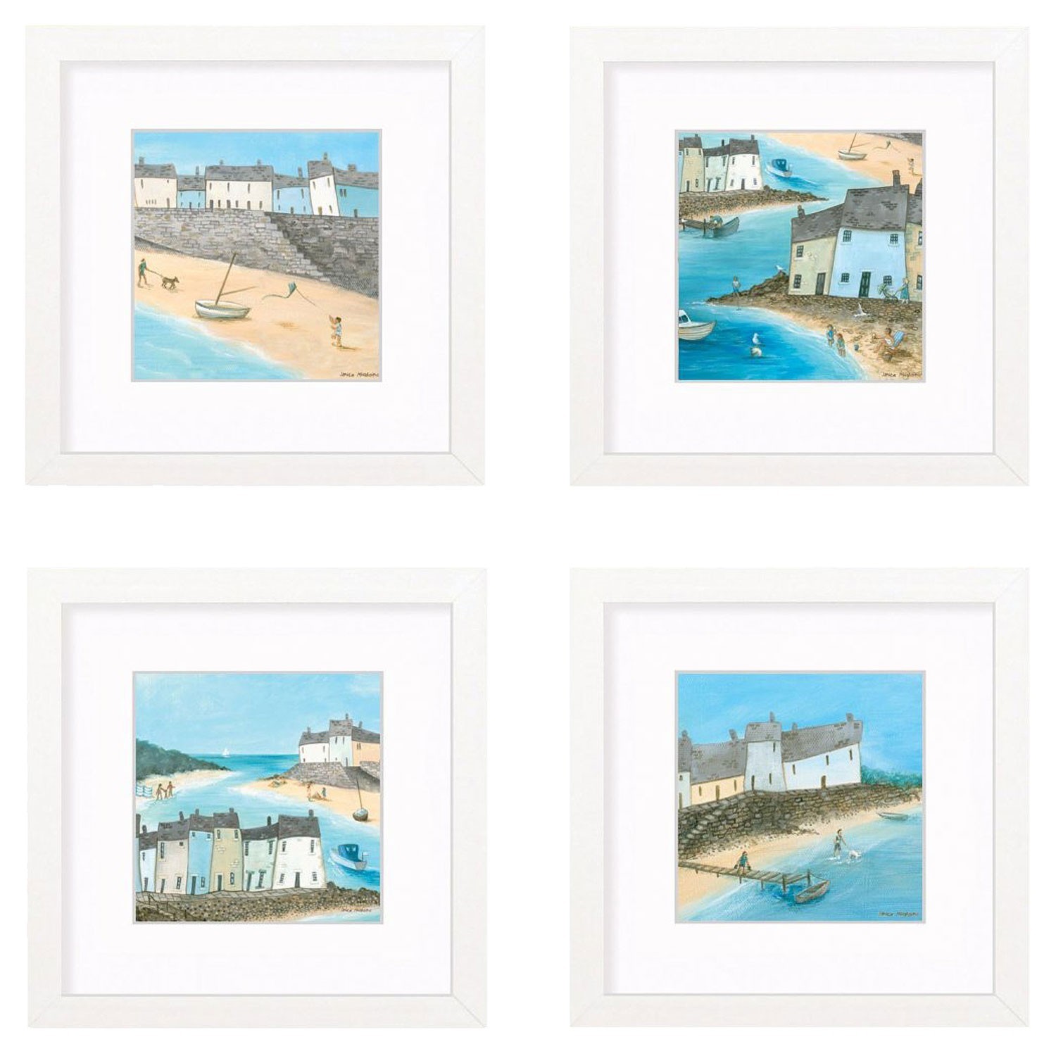 Single Harbourside Framed Print Wall Art 50 x 50cm in Assorted styles Image 2