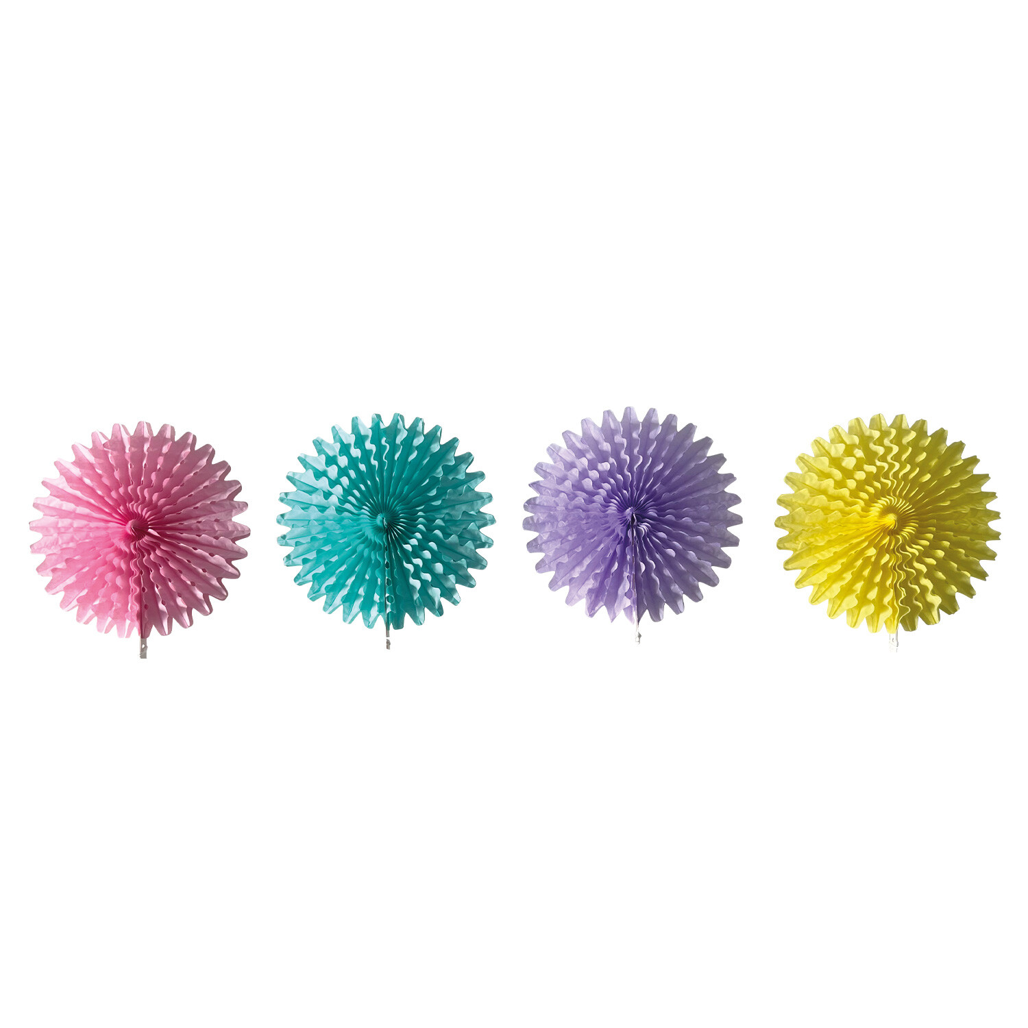 Pack of 4 Multicoloured Pom Pom Decorations Image