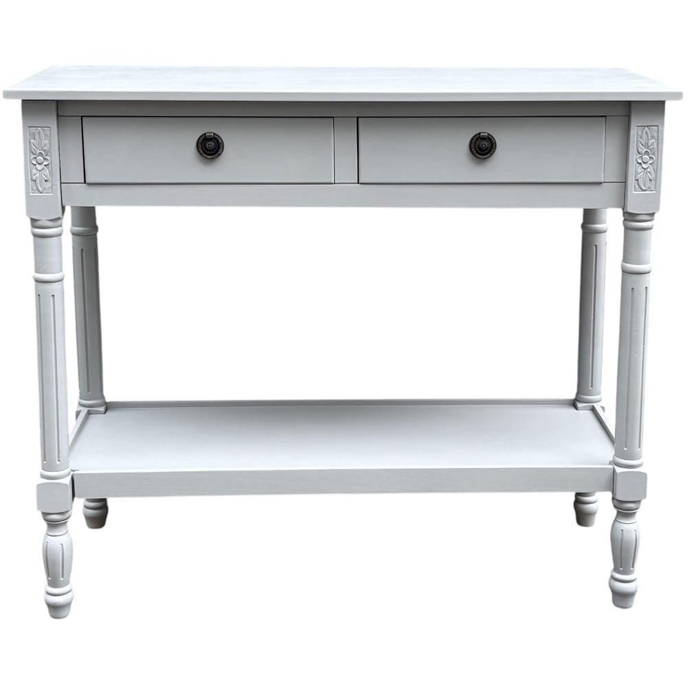Acacia Home 2 Drawer Side Table Image 2