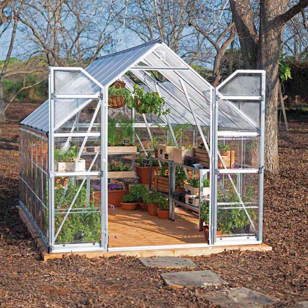 Palram Canopia Balance Silver Polycarbonate 8 x 12ft Extended Greenhouse Image 8