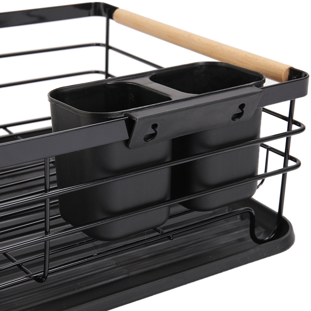 Living And Home Kitchen Metal Dish Rack Drainer with Removable Drainboard Image 4