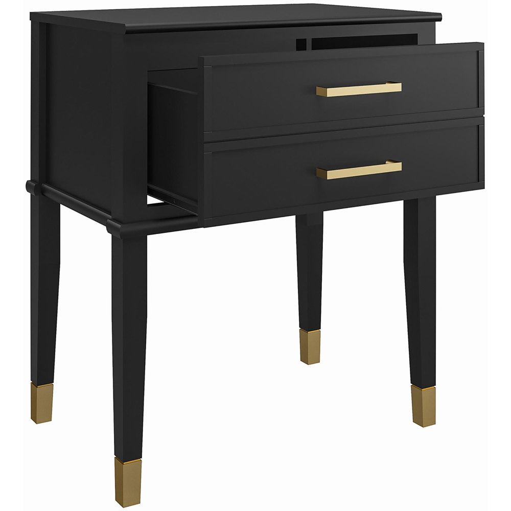 Dorel Home Westerleigh Single Drawer Black End Table Image 4
