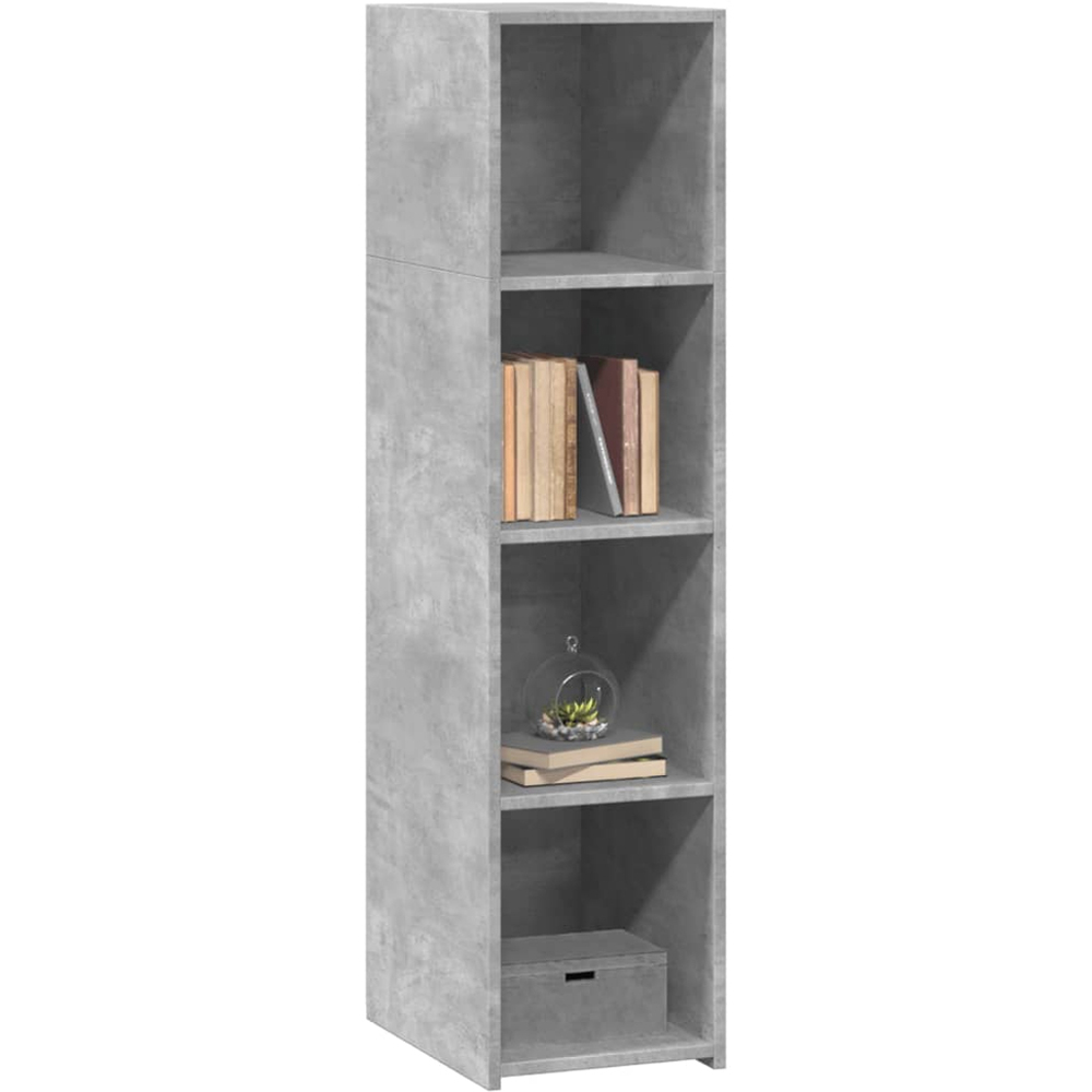 vidaXL 4 Shelf Concrete Grey Highboard Image 3