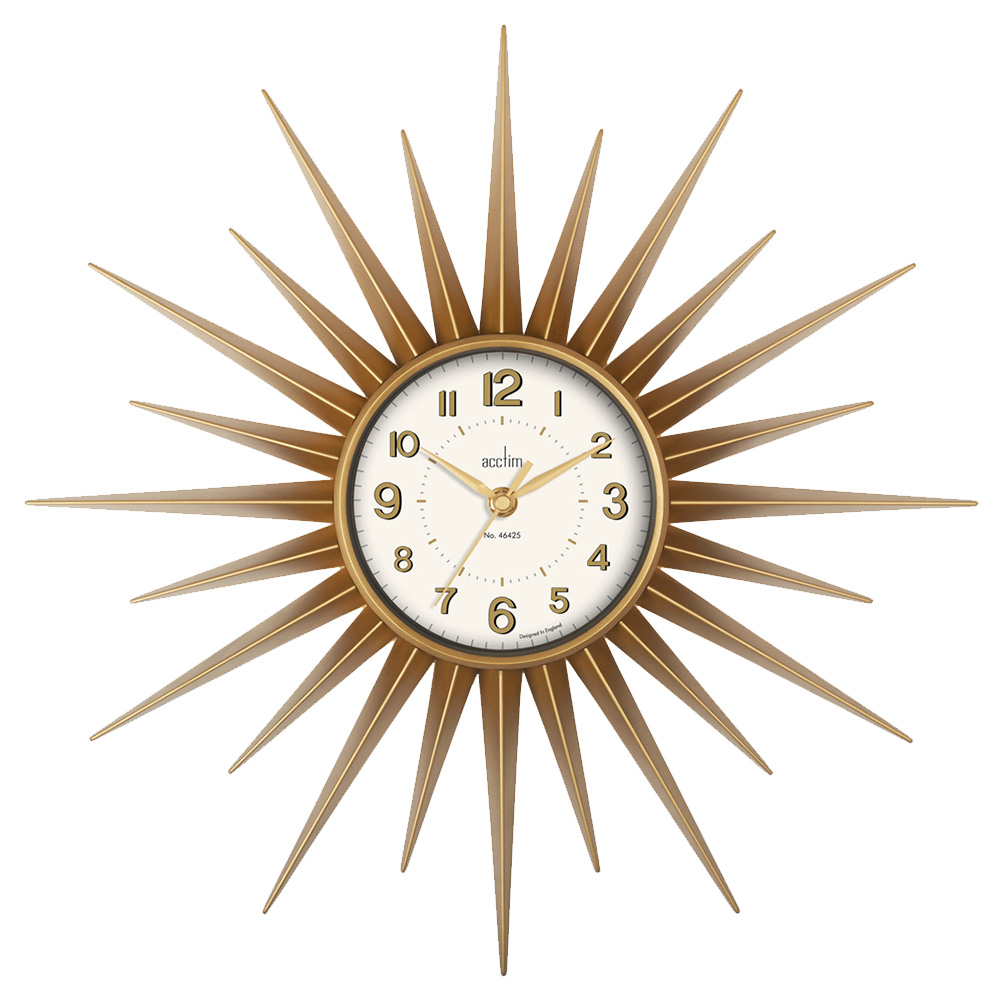 Acctim Stella Sprayed Gold Stardust Wall Clock 43cm Image