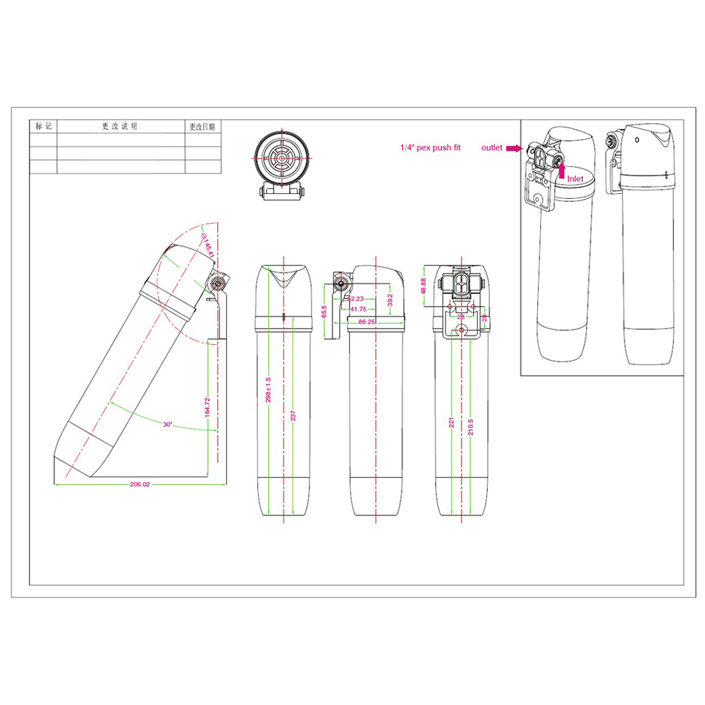 Reginox Tribezi and Amanzi Hot Water Tap Replacement Filter Image 2