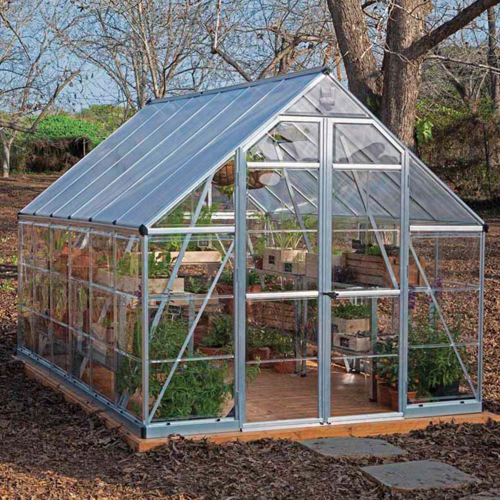 Palram Canopia Balance Silver Polycarbonate 8 x 12ft Extended Greenhouse Image 7