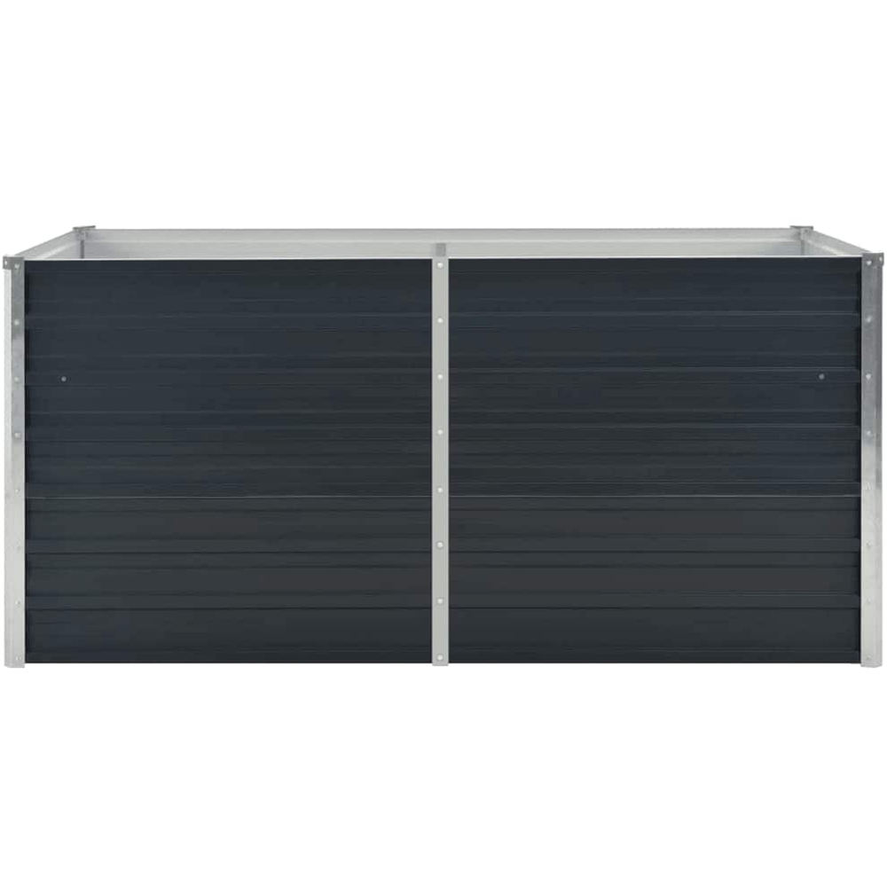 vidaXL Anthracite Galvanised Steel Raised Garden Bed 160 x 80 x 77cm Image 3
