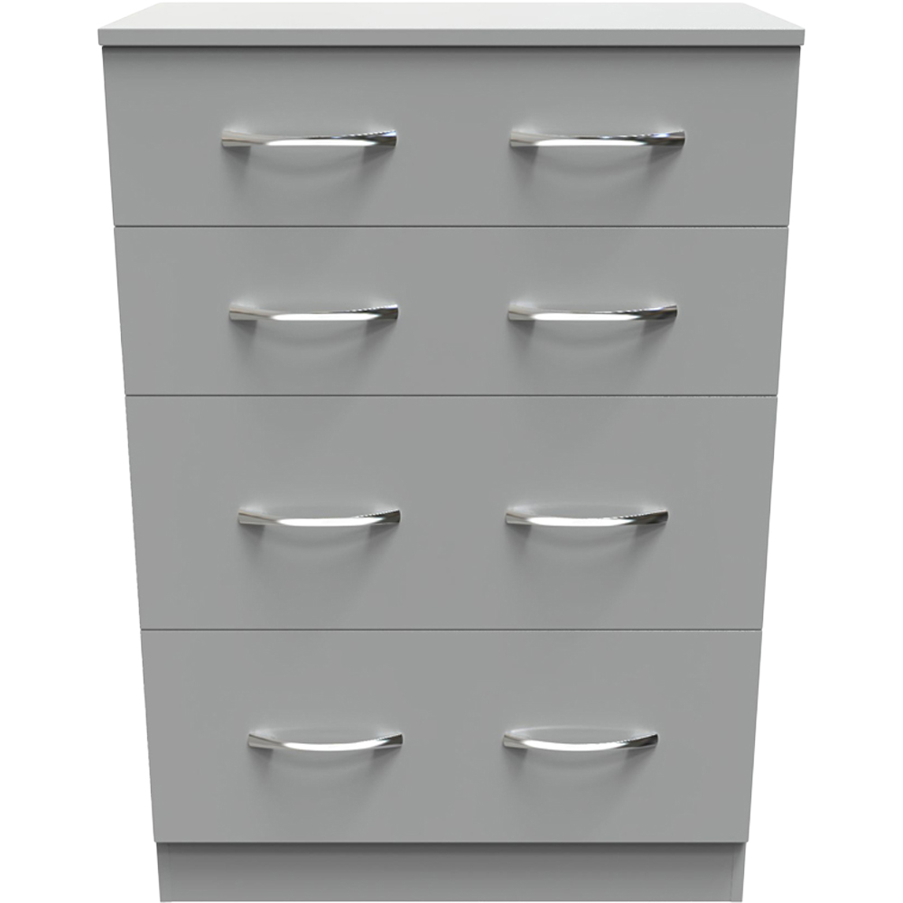 Crowndale Avon 4 Drawer Dusk Grey Deep Chest of Drawers Ready Assembled Image 2