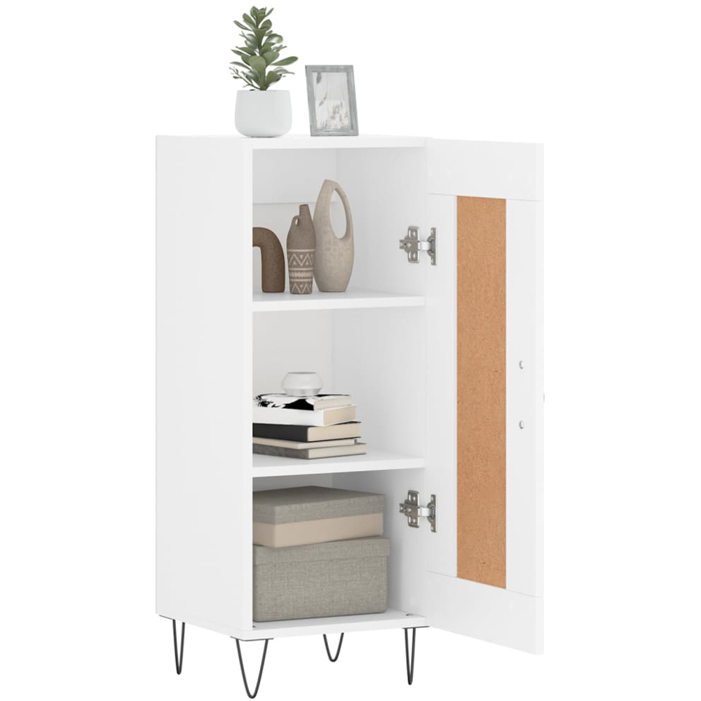 vidaXL Single Door White Sideboard Image 4