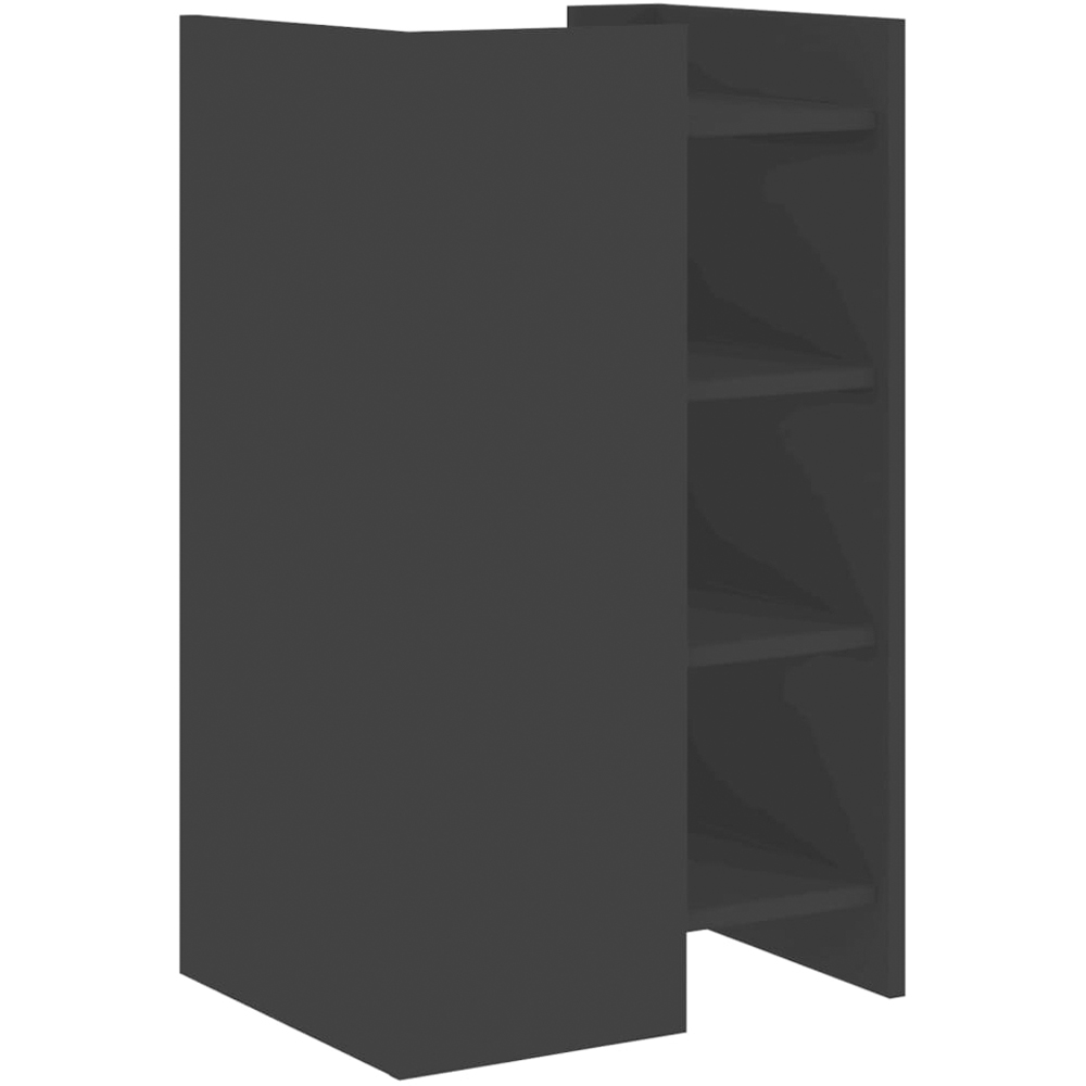 vidaXL 4 Shelf Black Wooden Sideboard Image 6