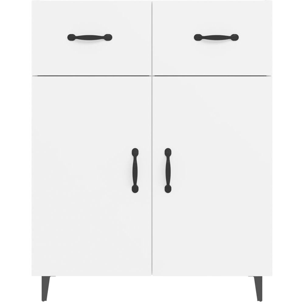 vidaXL 2 Door 2 Drawer White Sideboard Image 4