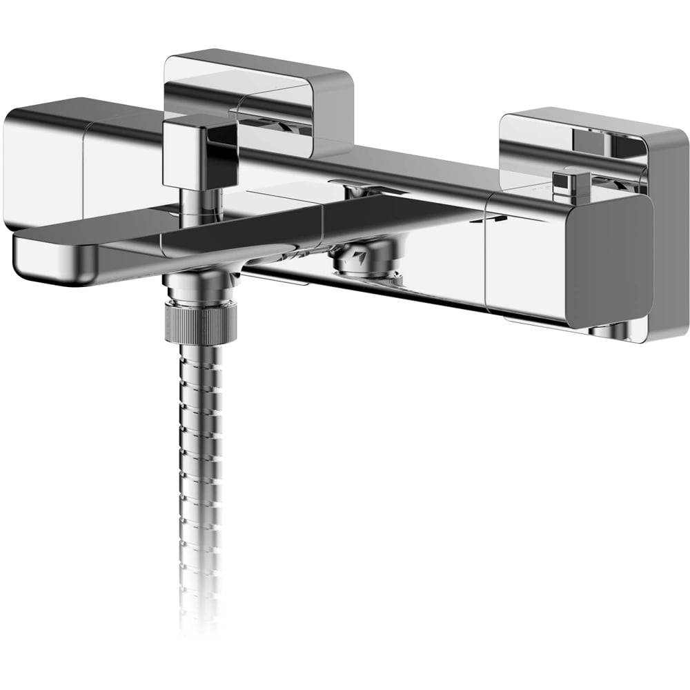 nuie Windon Chrome Wall Mounted Thermostatic Bath Shower Mixer Image 1