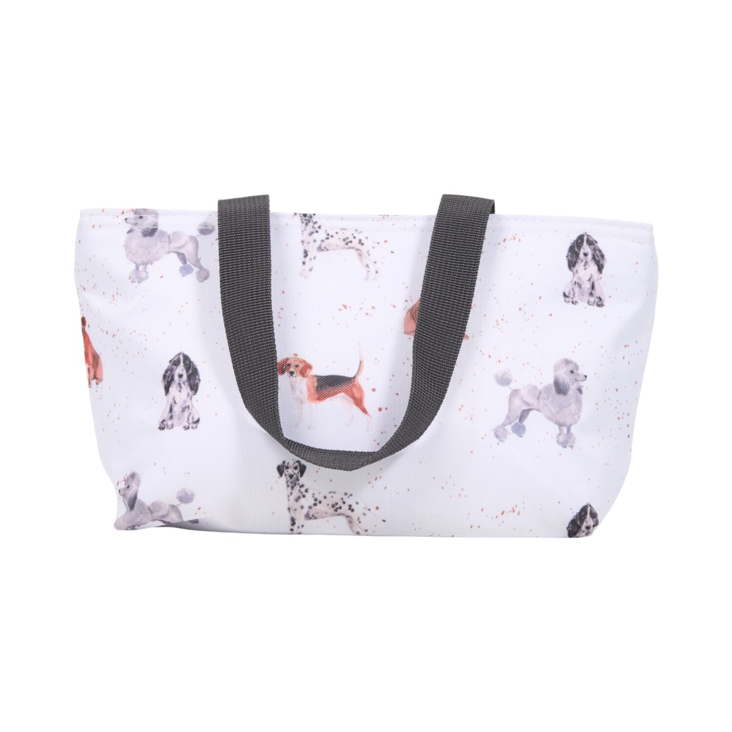 Dog Print Insulated Lunch Bag with Handles White Image 5