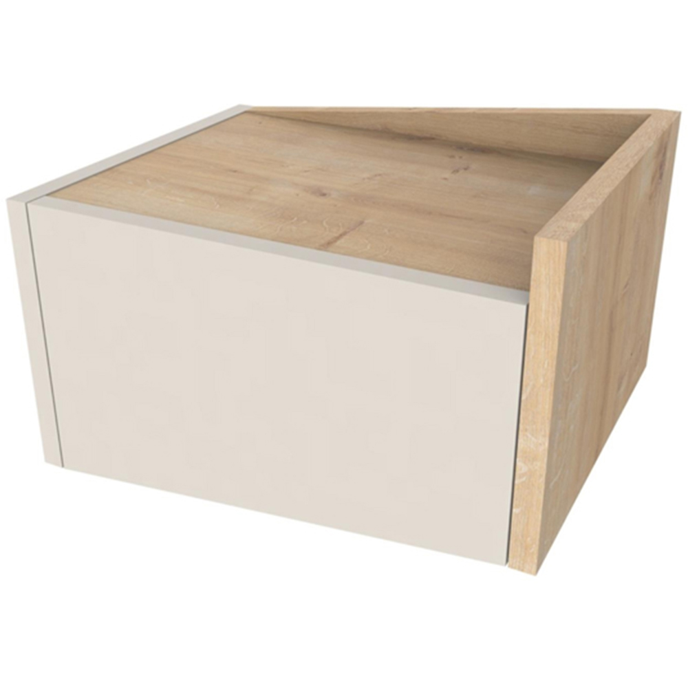 Decortie Diago Single Drawer Sapphire Oak Right Hand Wall Mounted Bedside Table Image 4