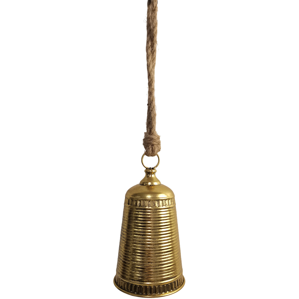 Ribbed Rustic Bell Gold Image 4