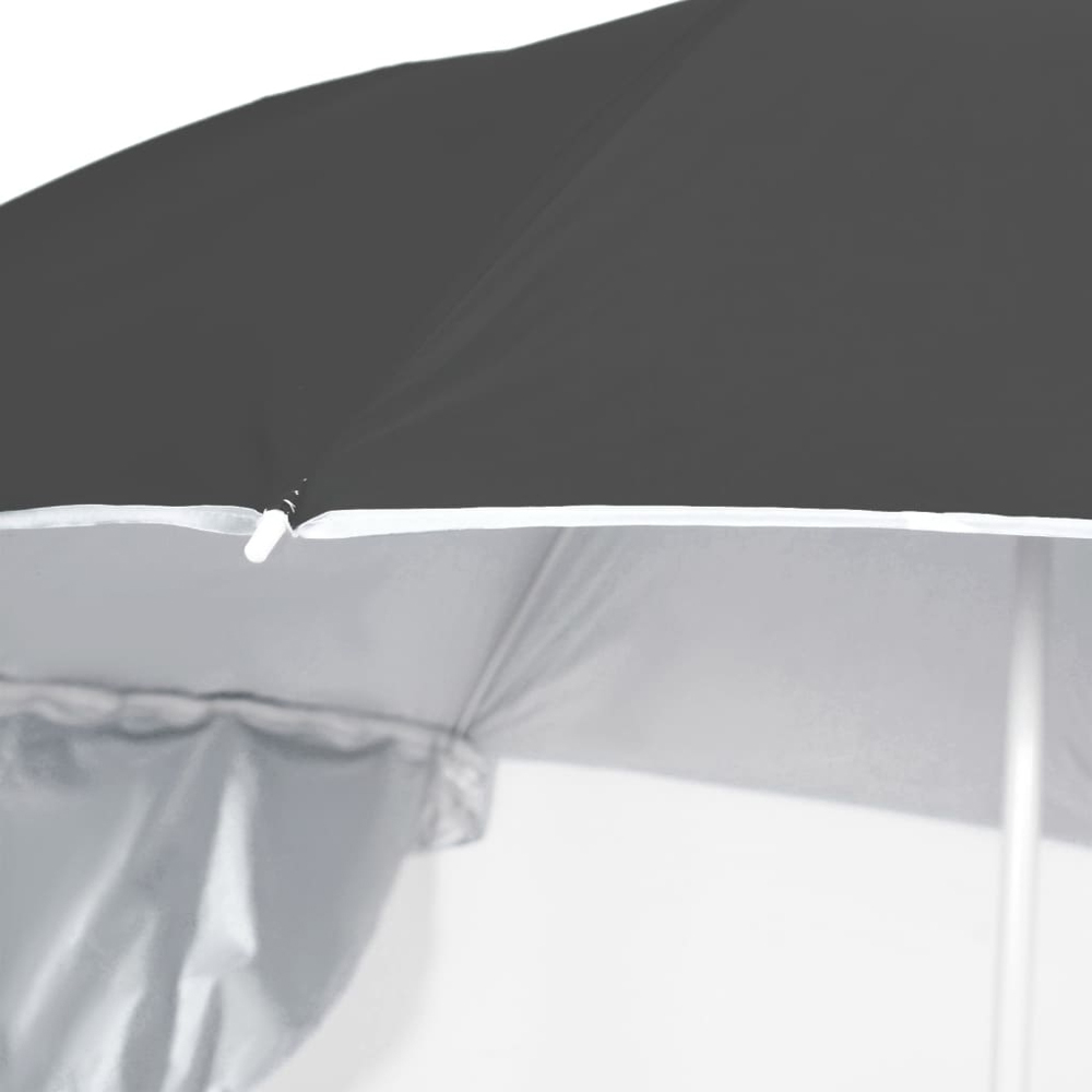vidaXL Anthracite Beach Parasol with Side Walls 2.15m Image 4