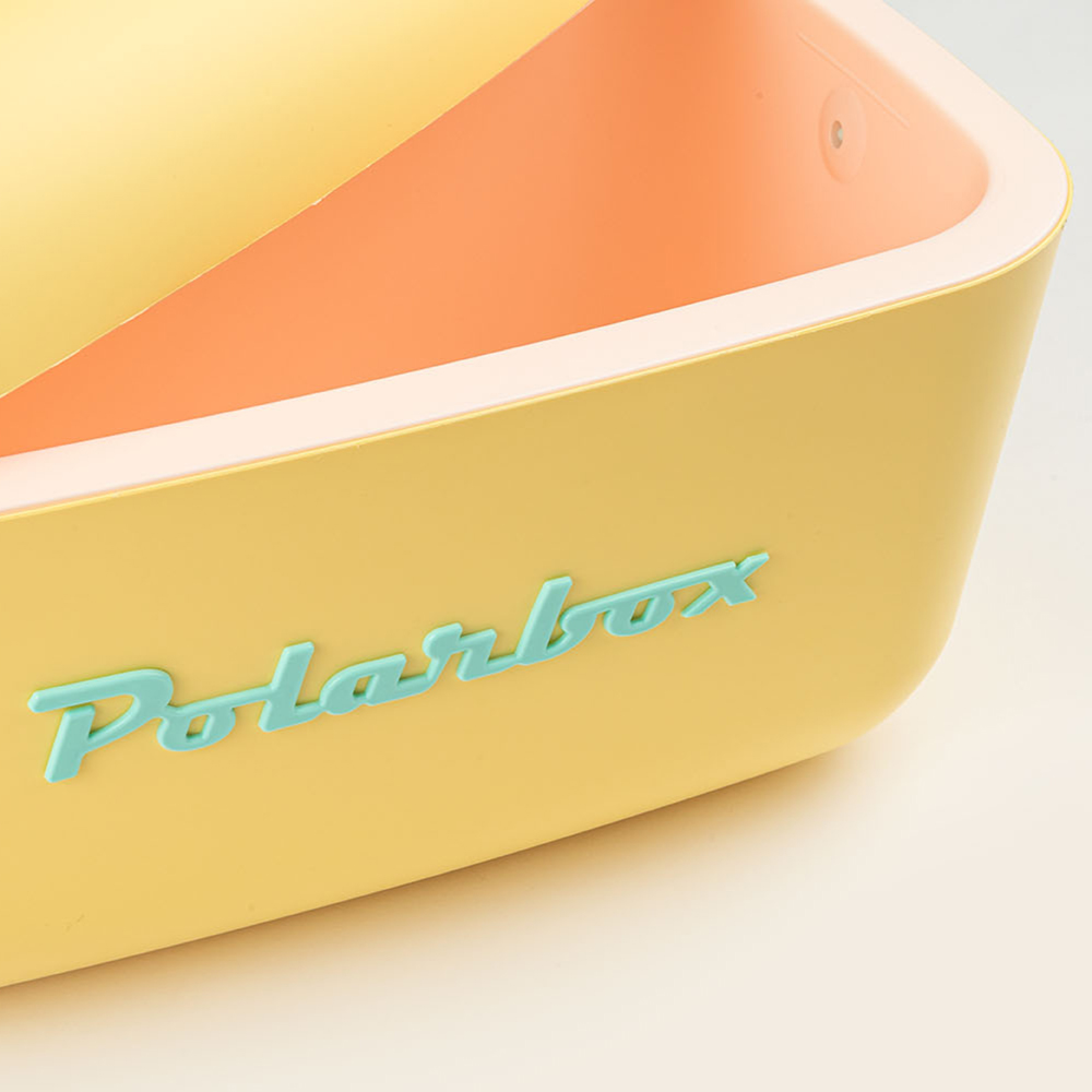 Polarbox 20L Yellow and Cyan Retro Portable Coolbox Image 3