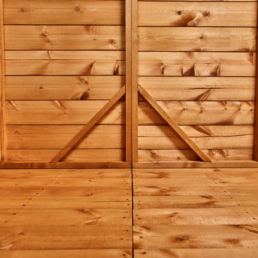 Power Sheds 6 x 6ft Double Door Pent Wooden Shed Image 4