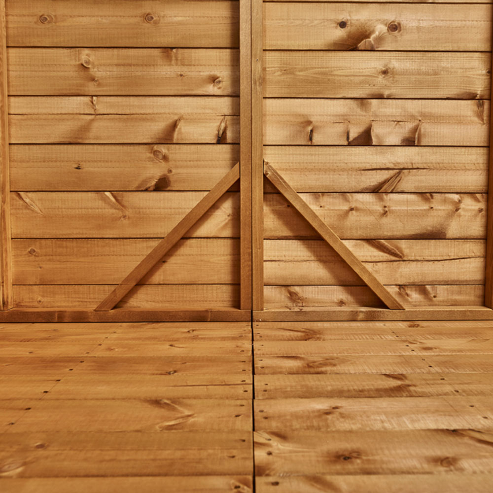 Power Sheds 6 x 4ft Double Door Pent Wooden Shed Image 4