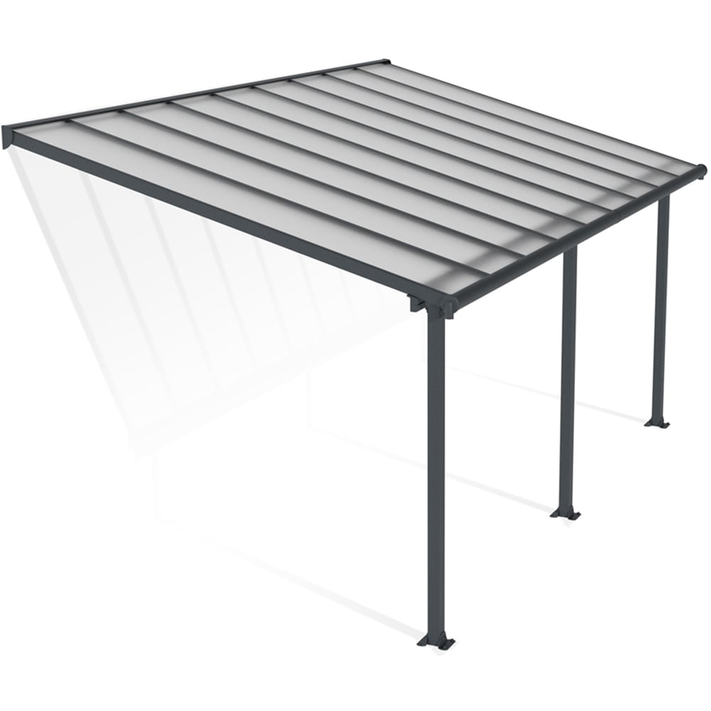 Palram Canopia Olympia Grey Clear 3 x 5.46m Patio Cover Image 2