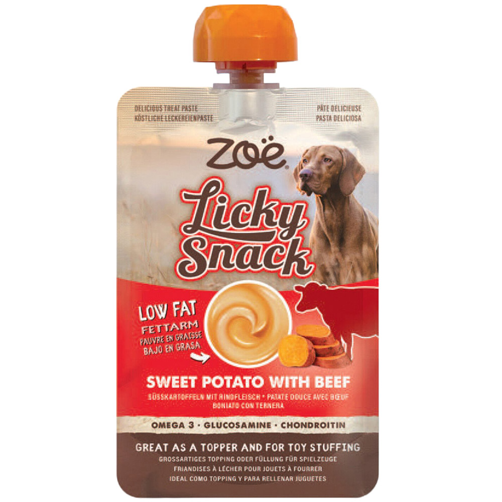 Zoe Licky Snack Sweet Potato and Beef Dog Treat 85g - Brown Image