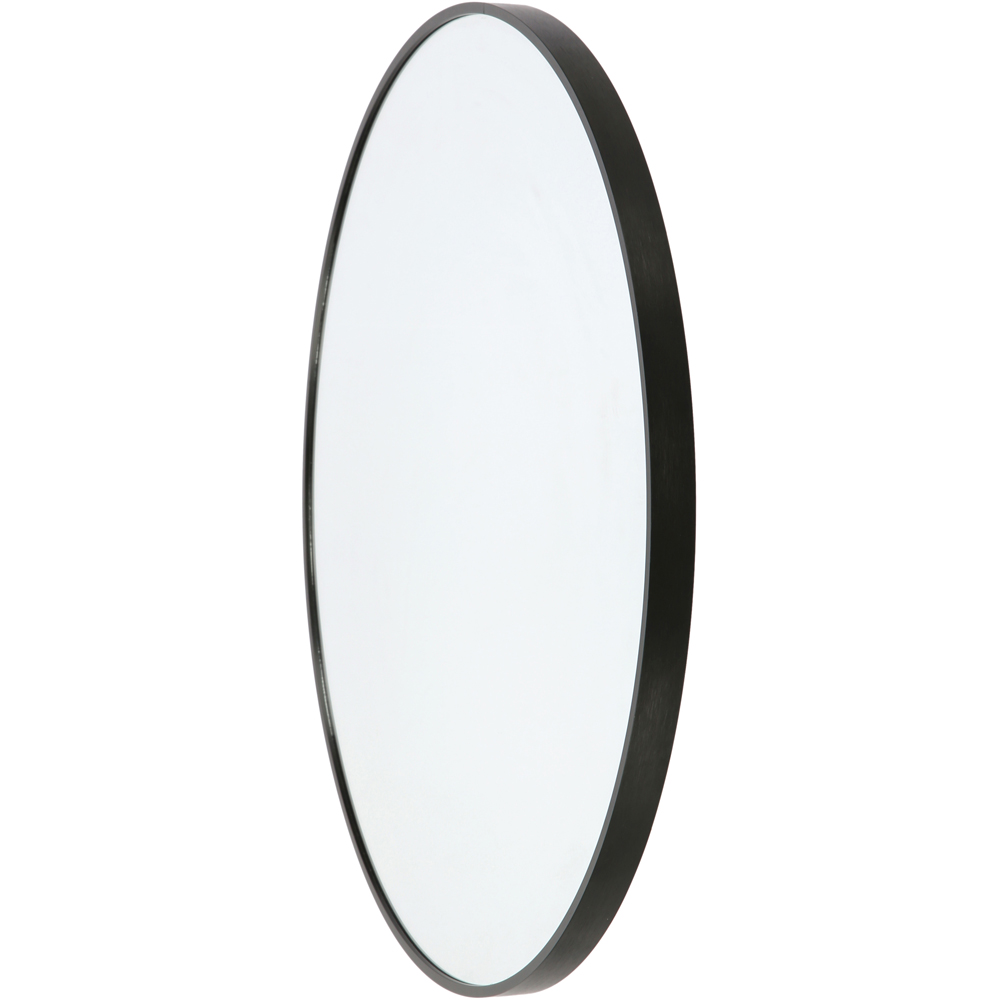 Pandora Black Round Wall Mirror 80 x 80cm Image 3