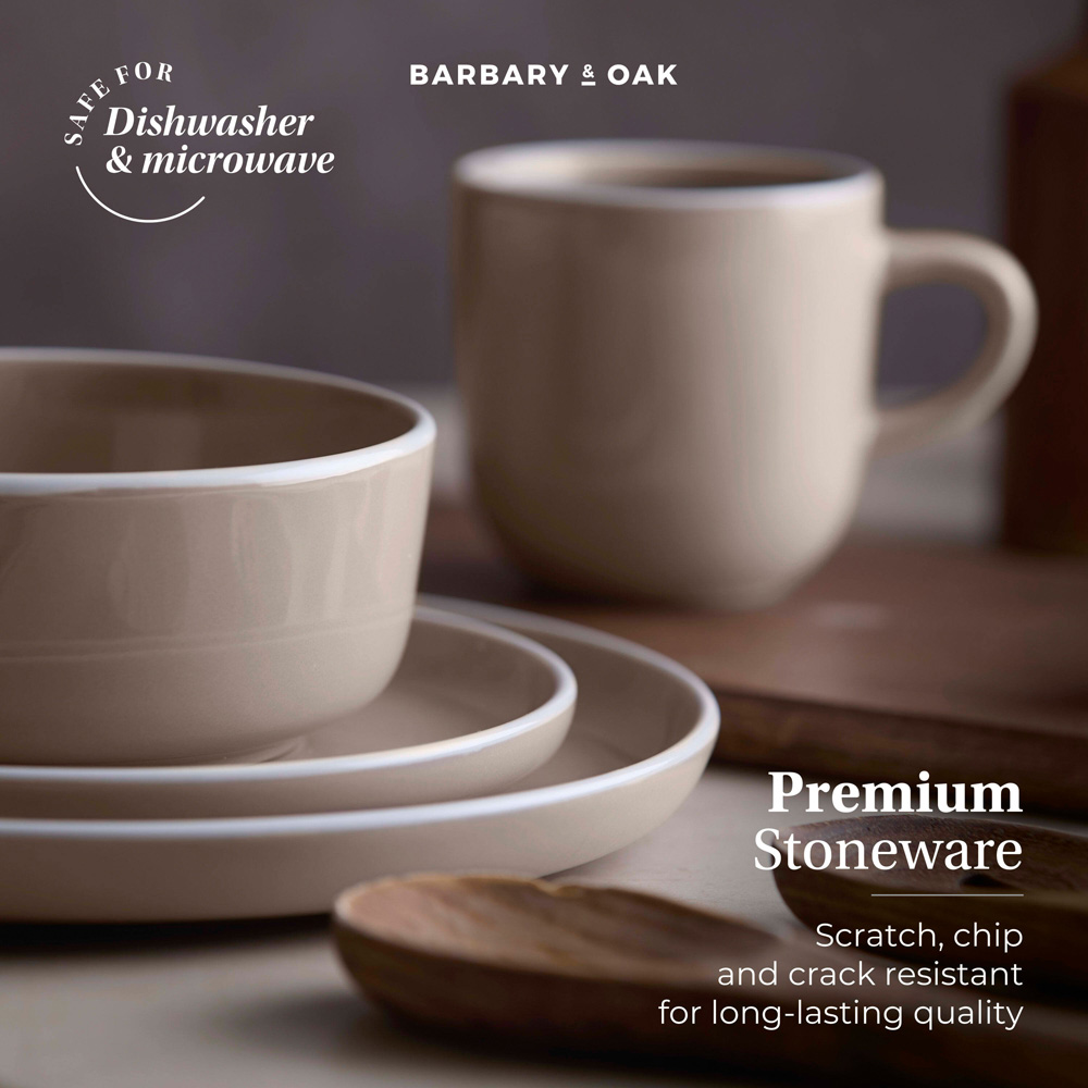 Barbary & Oak Nattura 16 Piece Cashmere Stoneware Dinner Set Image 3