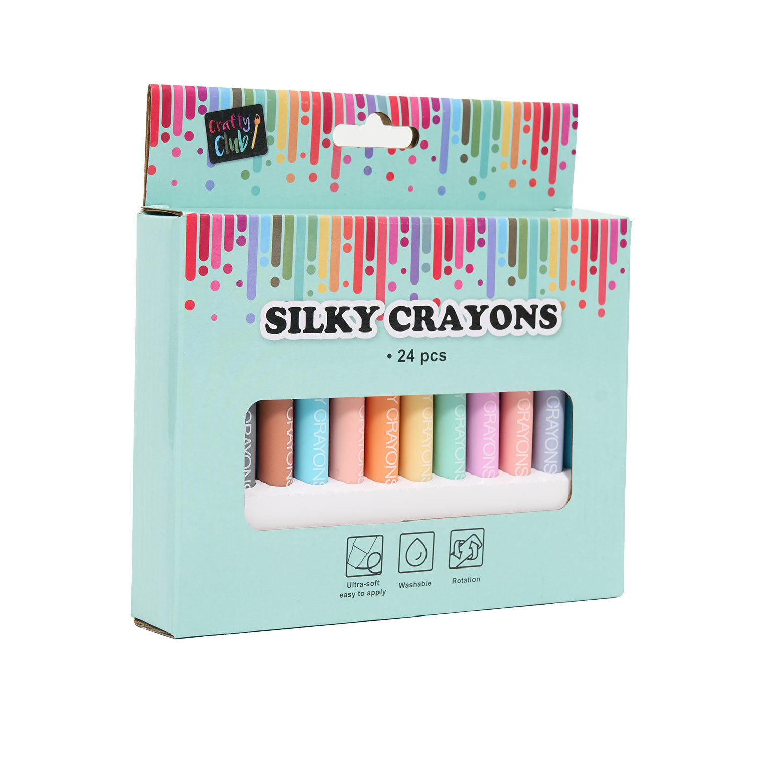 24 Piece Silky Crayons Image 2