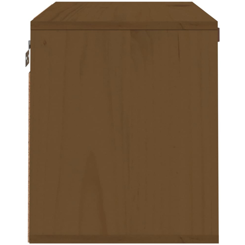 vidaXL Single Door Honey Brown Solid Pine Wood Wall Cabinet Image 3