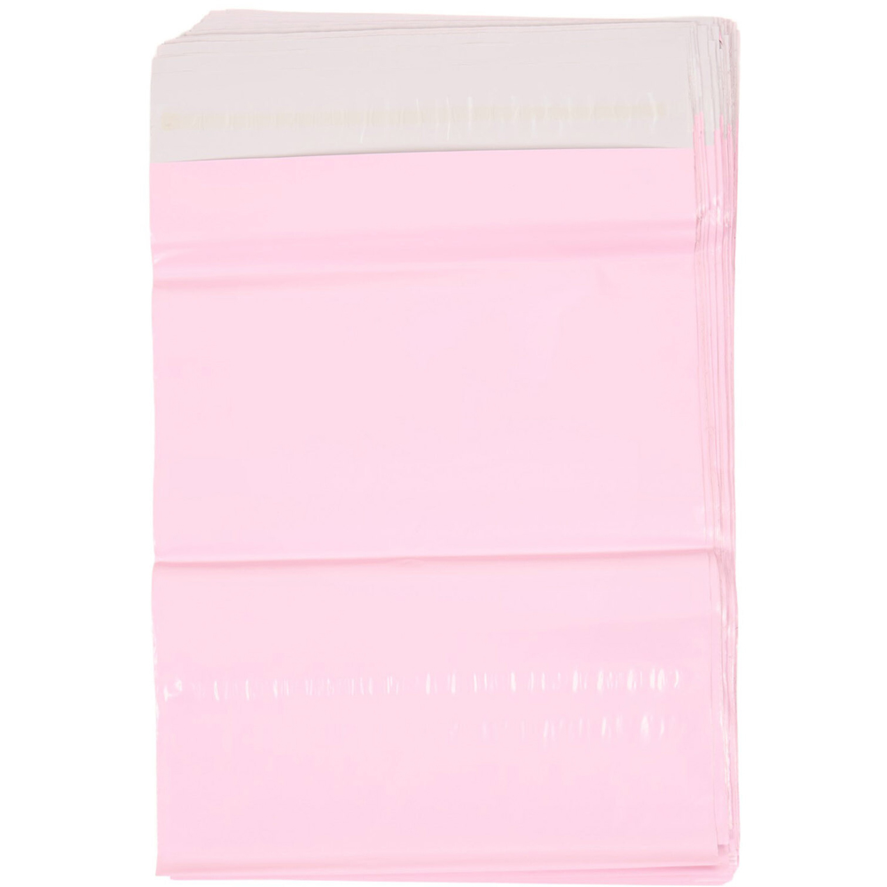 Pack of 50 Plain Mailing Bags Pink 9 x 12 inch Image 3