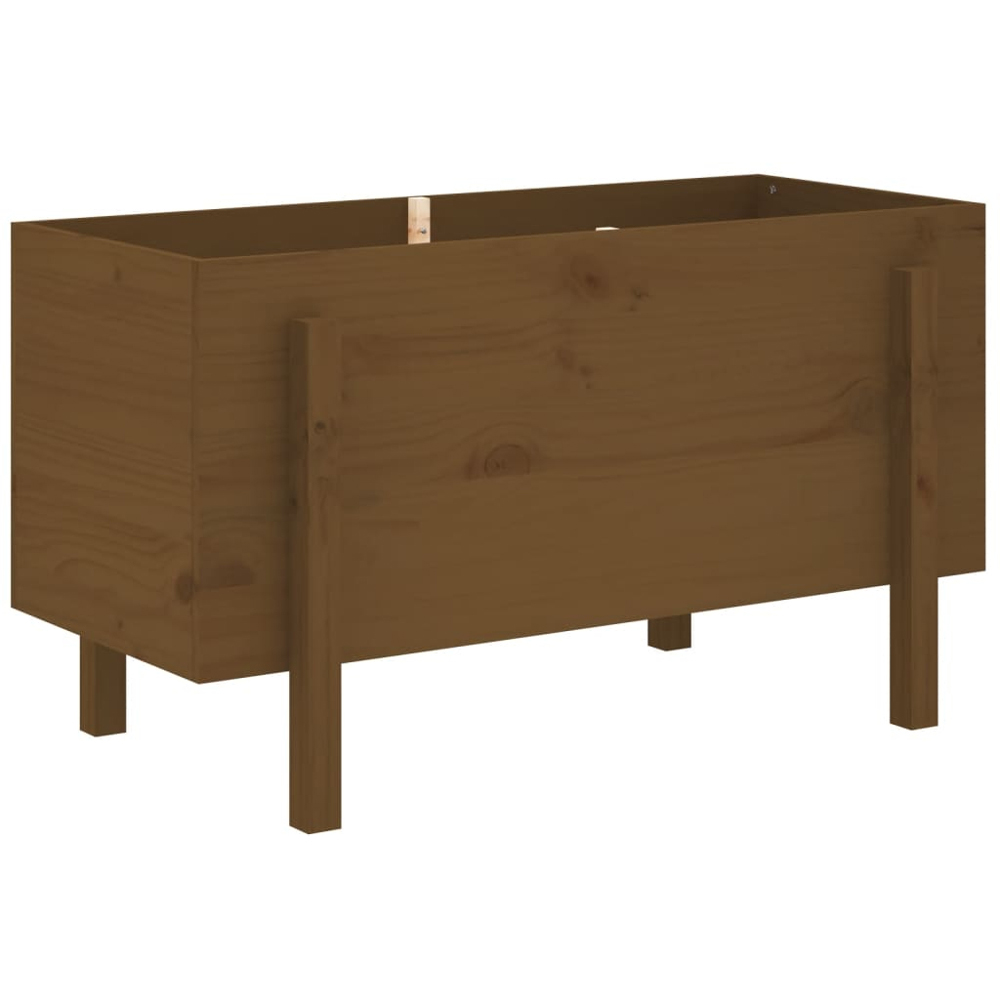 vidaXL Honey Brown Solid Pine Wood Raised Garden Bed 57 x 101 x 50cm Image 1