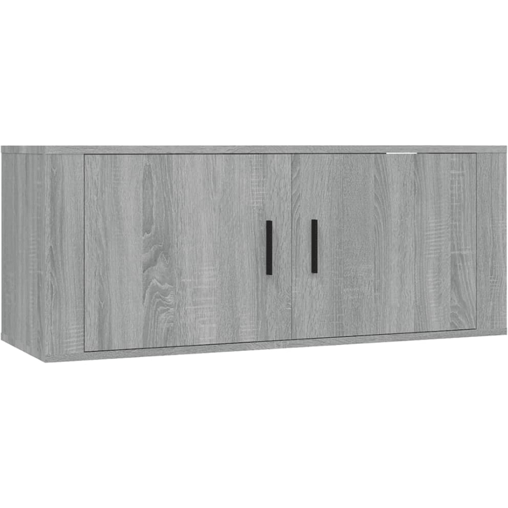 vidaXL 2 Door Grey Sonoma Wall Mounted TV Cabinet Image 2