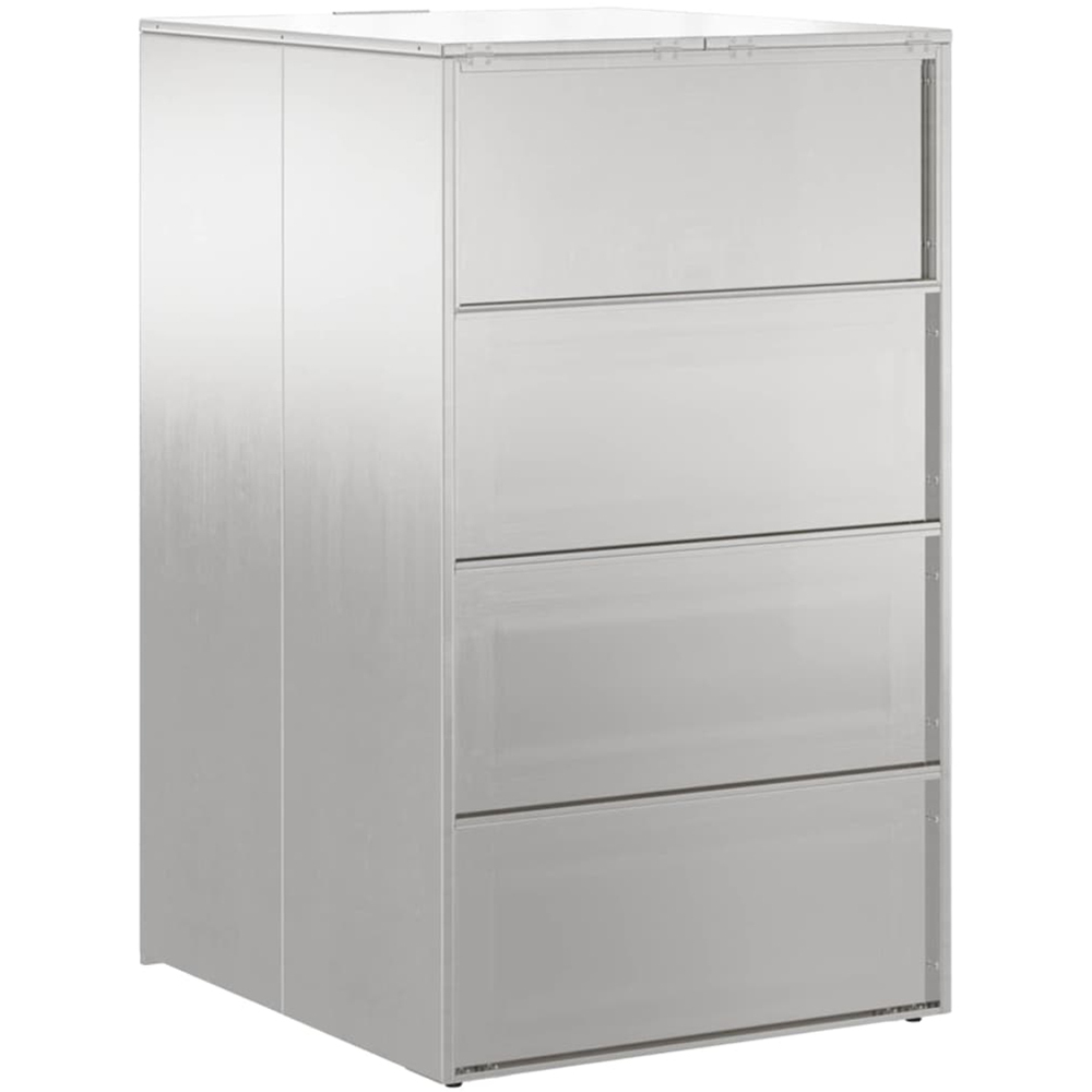 vidaXL Silver Wheelie Bin Storage Shed Image 4