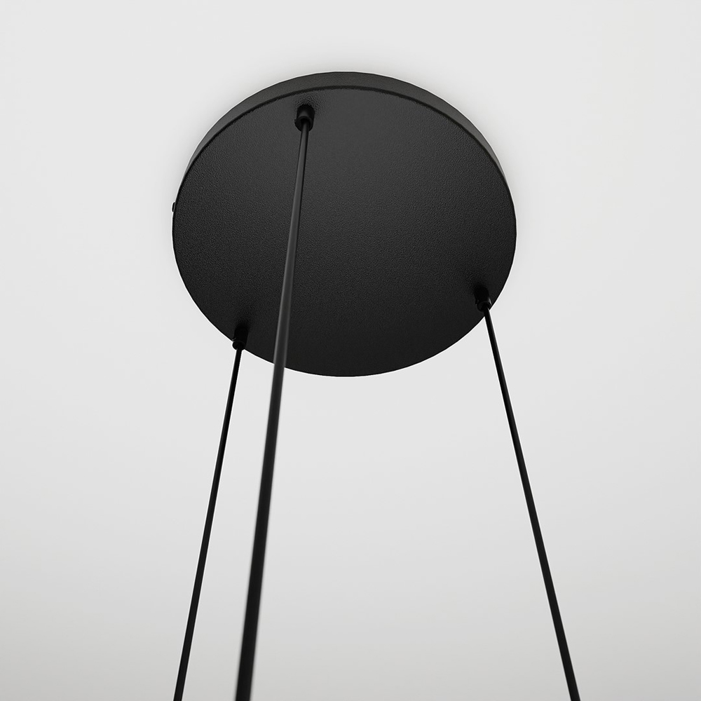 Emibig Istar Prem 3 Light Graphite Shade Black E27 Ceiling Pendant Light Image 4
