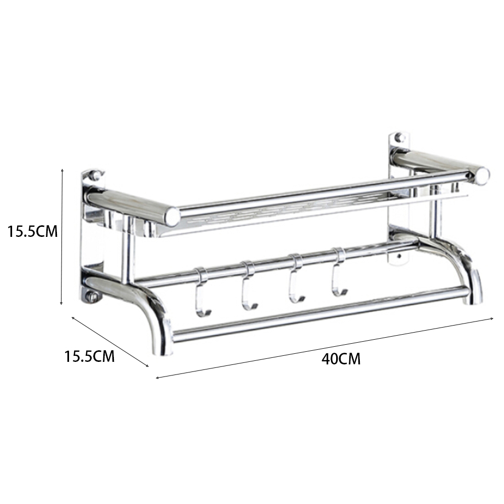 Living and Home Wall Mounted Bathroom Shelf Organiser Image 6