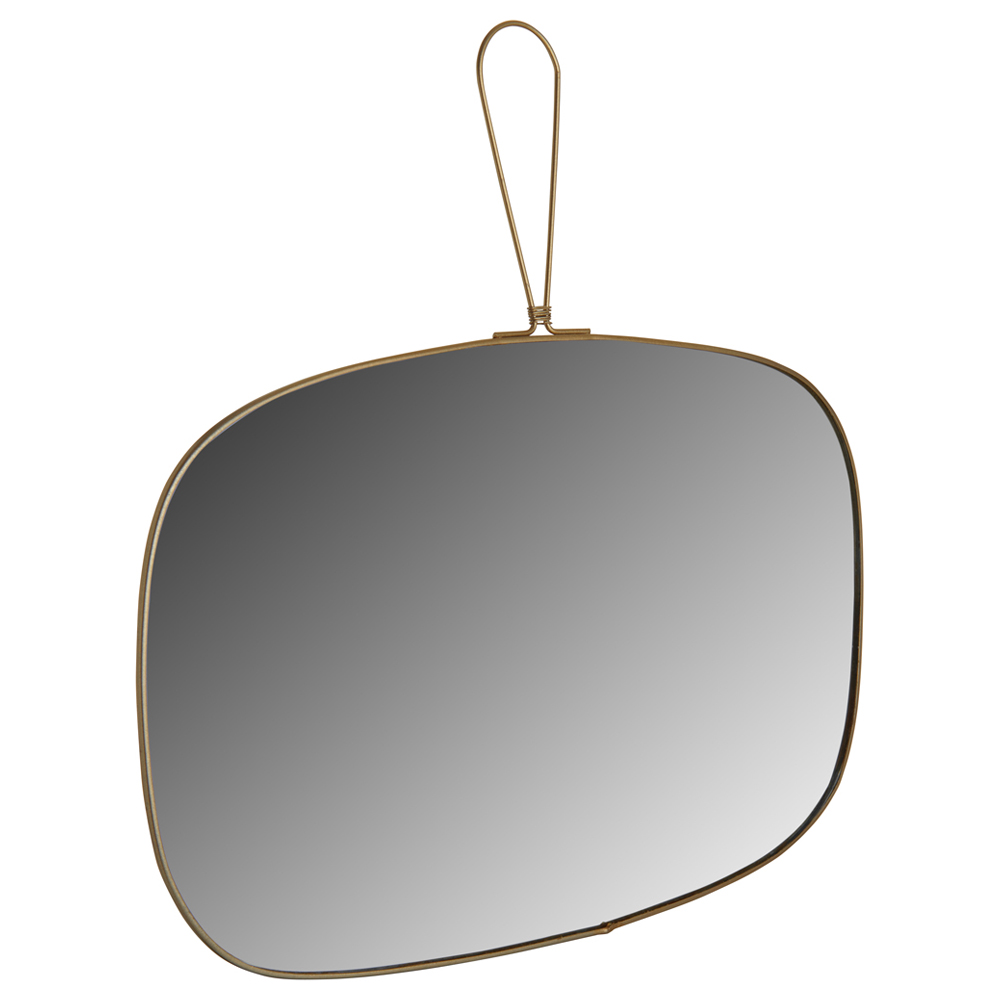 Wilko Gold Frame Hanging Loop Mirror Image 1