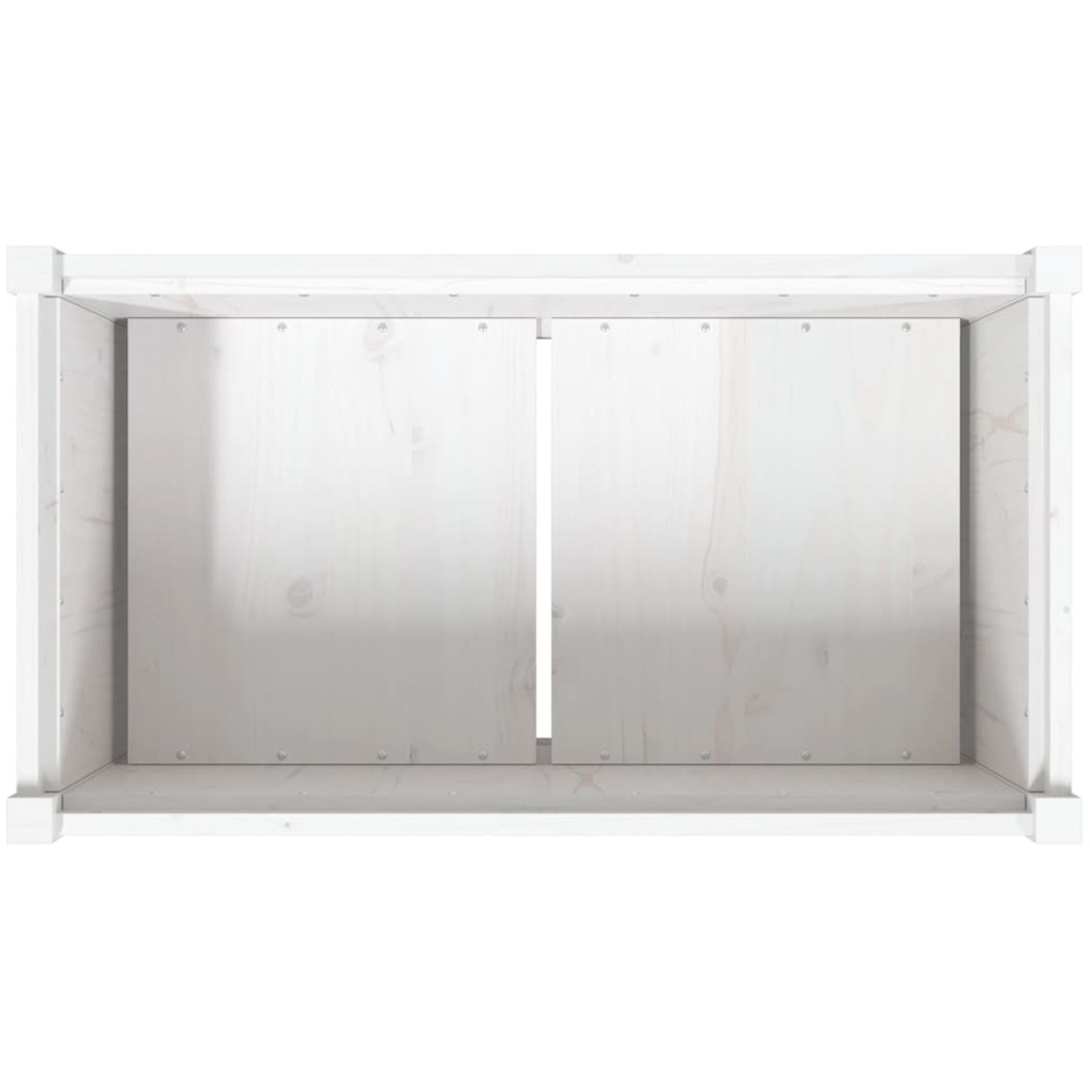 vidaXL White Solid Pine Wood Garden Planter 90 x 50 x 70cm Image 7