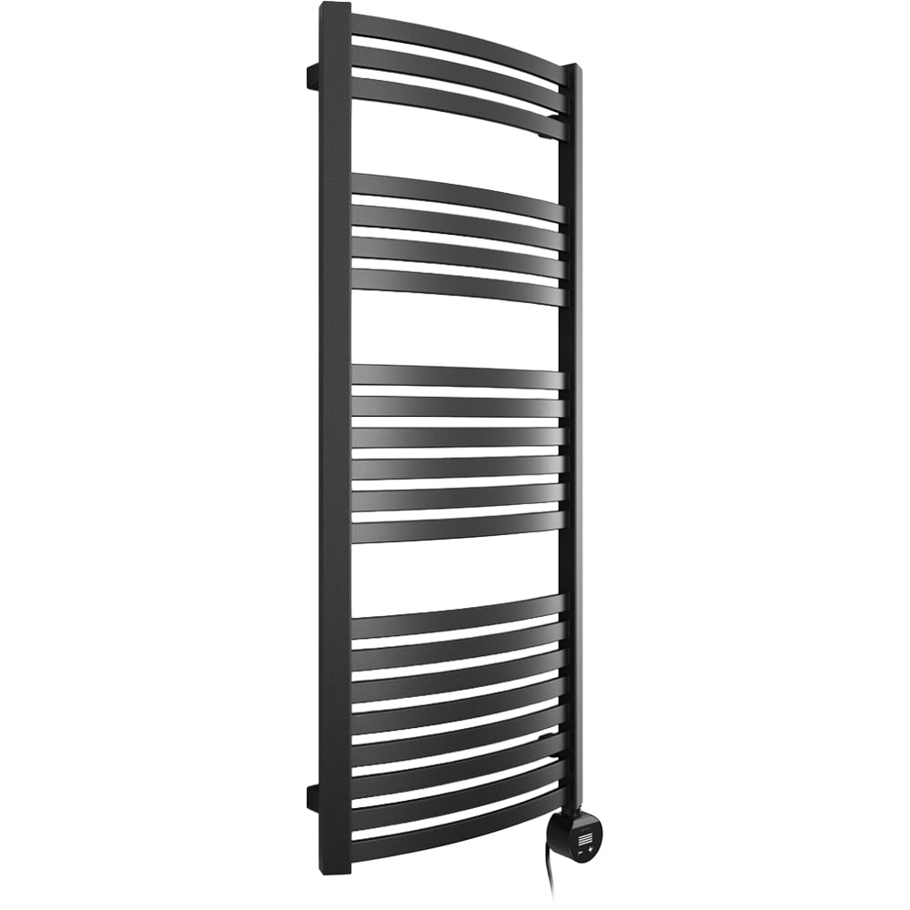 Terma Dexter E Matt Black Electric Towel Rail 1220 x 600mm Image 1