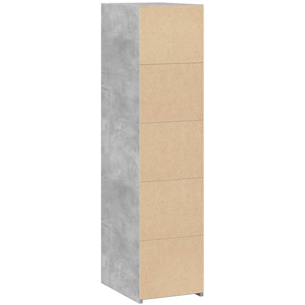 vidaXL 4 Shelf Concrete Grey Highboard Image 6