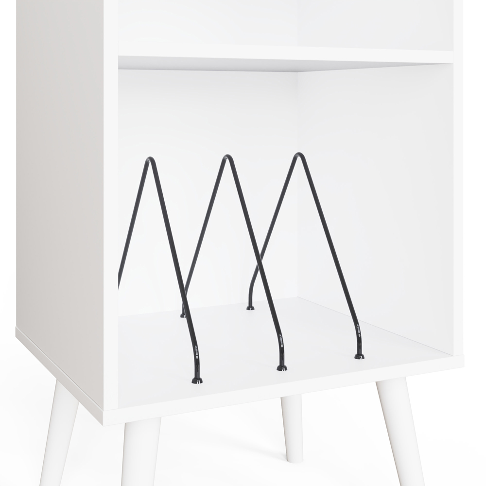 GFW Jaxon 2 Shelf White Compact Open Turntable Stand Image 6
