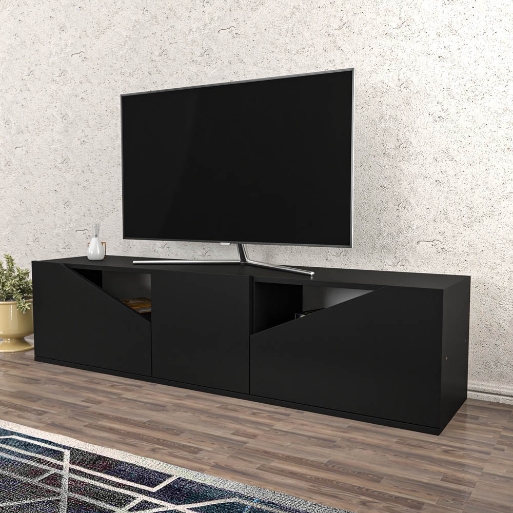 Decorotika Carson 3 Door Anthracite TV Unit Image 7