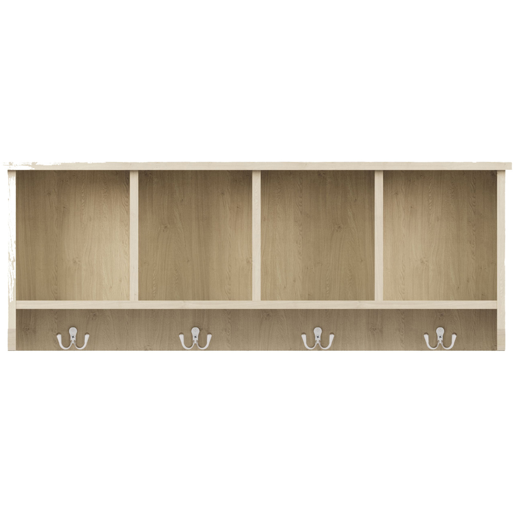 GFW Kempton Oak Wood Wall Mounted Storage Shelves Wilko