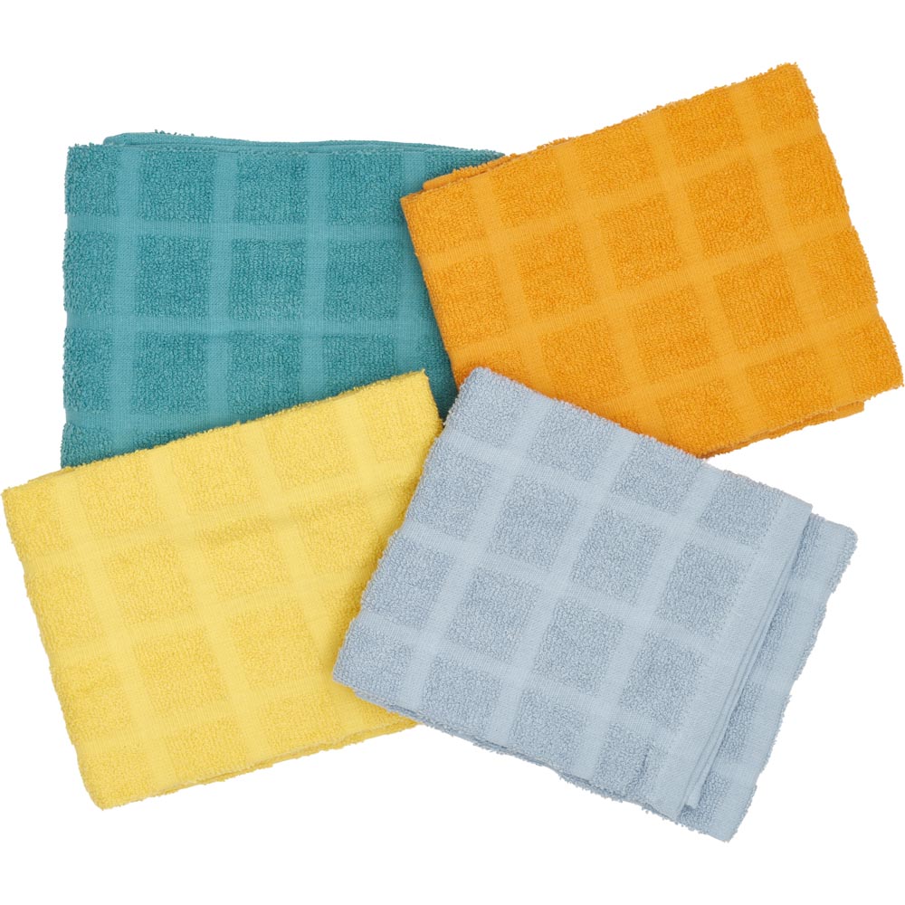 Wilko Brights Terry Towels 4 Pack Image 3