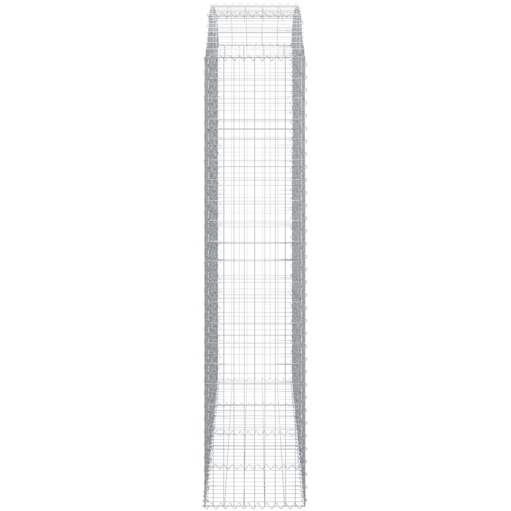 vidaXL Silver Galvanised Iron Arched Gabion Basket 200 x 50 x 220/240cm Image 3