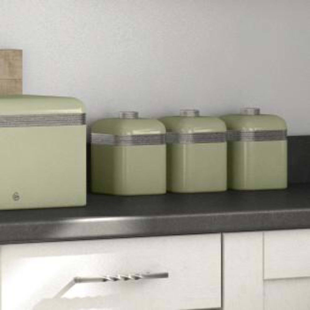 Swan Retro 3 Piece Green Canisters Image 2