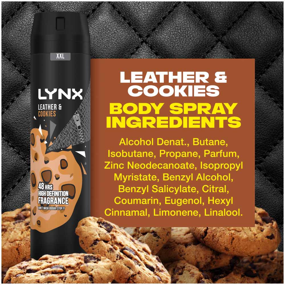 Lynx Body Spray Leather and Cookies 250ml Image 9