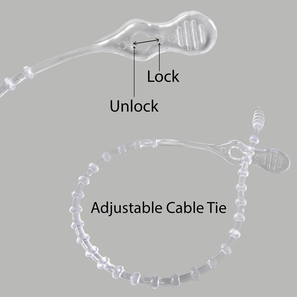 Shatchi Clear Cable Ties 12 Pack Image 5