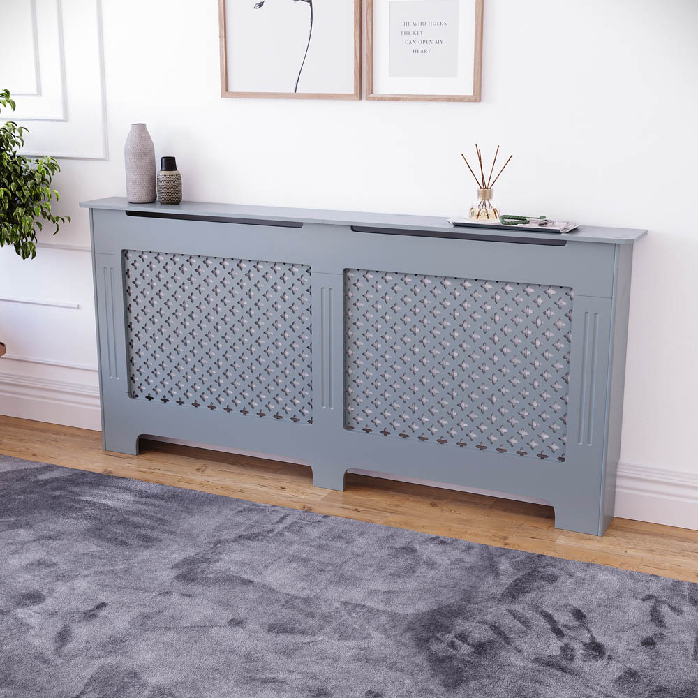 Vida Designs Oxford Grey Radiator Cover Extra Large Image 6