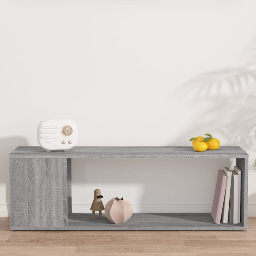 vidaXL Single Shelf Grey Sonoma TV Cabinet Image 1