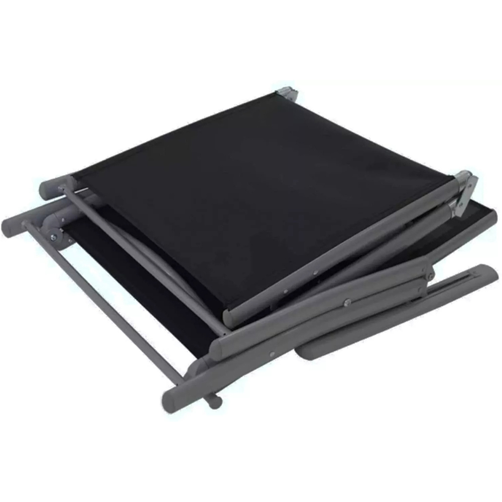 Garden Mile Grey Black Foldable Recliner Sun Lounger Image 3
